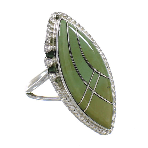 Turquoise Silver Southwestern Ring Size 8-1/4 YX85680