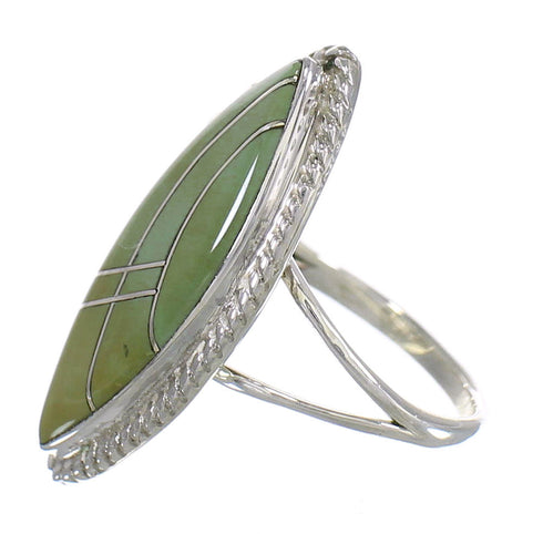 Turquoise Silver Southwestern Ring Size 8-1/4 YX85680