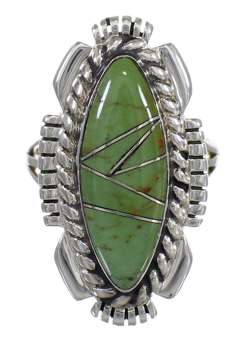 Turquoise Authentic Sterling Silver Southwestern Ring Size 7-1/4 YX86447