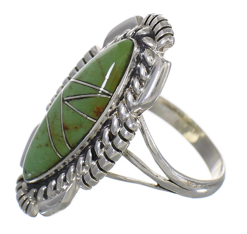 Turquoise Authentic Sterling Silver Southwestern Ring Size 7-1/4 YX86447