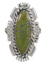 Southwestern Turquoise Authentic Sterling Silver Ring Size 5-3/4 YX86499