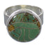 Southwest Turquoise And Genuine Sterling Silver Ring Size 8-1/2 YX86519