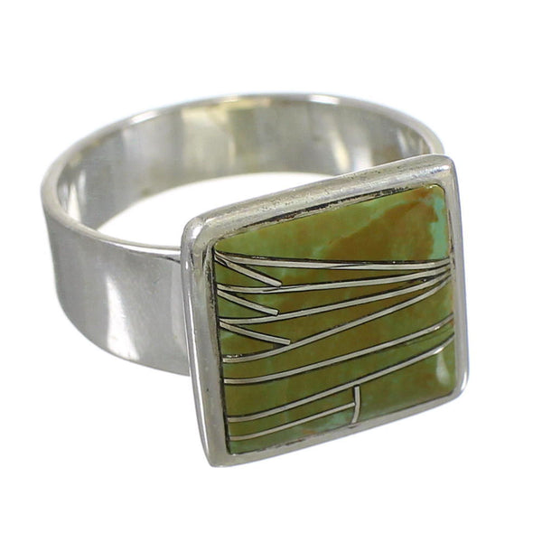 Turquoise Southwest Sterling Silver Ring Size 7-1/2 YX86566