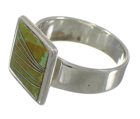 Turquoise Southwest Silver Ring Size 6-1/2 YX86562