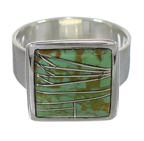 Turquoise Southwest Authentic Sterling Silver Ring Size 6-1/2 YX86578