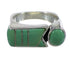 Southwestern Genuine Sterling Silver Turquoise Inlay Ring Size 8-1/2 QX84062