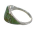 Turquoise Inlay Southwest Silver Ring Size 7-1/2 QX84077