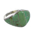 Turquoise Inlay Southwestern Genuine Sterling Silver Ring Size 6-1/4 QX84091