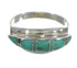 Southwestern Authentic Sterling Silver Turquoise Ring Size 7-1/2 QX84183