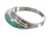 Southwestern Authentic Sterling Silver Turquoise Ring Size 7-1/2 QX84183