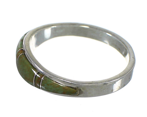 Authentic Sterling Silver Turquoise Southwestern Ring Size 4-3/4 QX84289