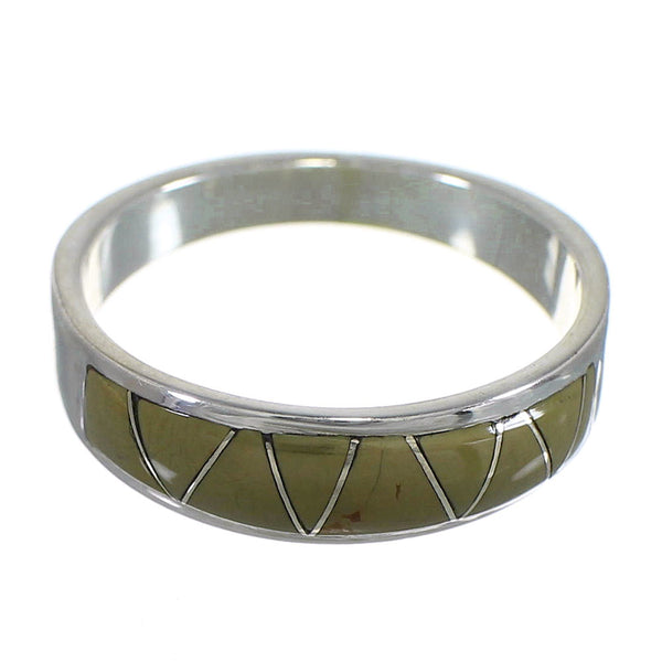 Southwest Authentic Sterling Silver Turquoise Jewelry Ring Size 6-1/2 QX84320