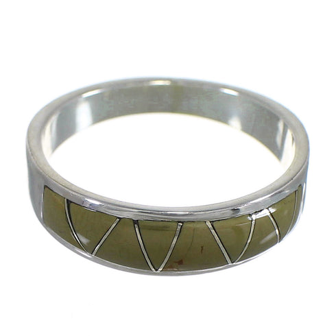 Southwestern Authentic Sterling Silver Turquoise Jewelry Ring Size 7 QX84321