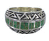 Sterling Silver Water Wave Turquoise Inlay Southwest Ring Size 8-1/4 AX83712