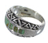 Sterling Silver Water Wave Southwestern Turquoise Ring Size 8-1/2 AX83719