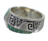 Silver Turquoise Water Wave Jewelry Ring Size 6-3/4 AX83913