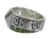 Turquoise Inlay Southwestern Silver Water Wave Ring Size 7-1/4 AX83938