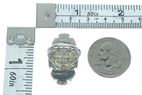 Silver Southwest Turquoise Ring Size 4-1/2 QX85093