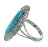 Southwest Authentic Sterling Silver Turquoise Ring Size 6-1/2 QX85108