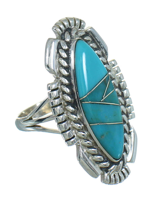 Turquoise Silver Southwestern Ring Size 5-1/2 QX85115