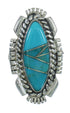 Turquoise Silver Southwestern Ring Size 5-1/2 QX85115