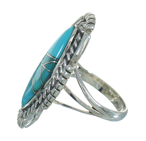 Turquoise Silver Southwestern Ring Size 5-1/2 QX85115