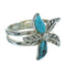 Turquoise Flower Silver Southwest Ring Size 7 QX85125