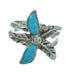 Authentic Sterling Silver Southwest Turquoise Flower Ring Size 6-1/2 QX85195