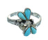 Southwestern Authentic Sterling Silver Turquoise Dragonfly Ring Size 6-1/2 QX85222