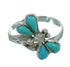 Silver Southwestern Turquoise Dragonfly Ring Size 7-1/4 QX85202