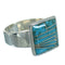 Turquoise Southwestern Silver Ring Size 7-1/2 QX85243