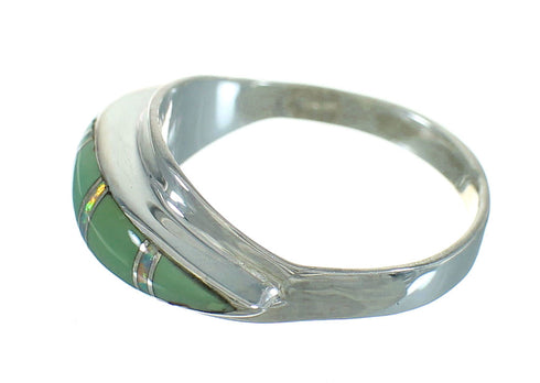 Sterling Silver Turquoise Opal Inlay Southwest Ring Size 5 RX84967