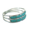 Authentic Sterling Silver Turquoise Inlay Ring Size 4-1/2 RX84974