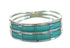 Authentic Sterling Silver Turquoise Inlay Ring Size 4-1/2 RX84974