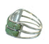 Authentic Sterling Silver Turquoise Inlay Jewelry Ring Size 6-3/4 RX85229