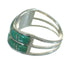 Genuine Sterling Silver And Turquoise Inlay Ring Size 4-3/4 RX85290