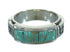 Turquoise Authentic Sterling Silver Southwestern Water Wave Ring Size 5-3/4 QX85724
