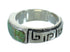 Turquoise Southwestern Sterling Silver Water Wave Ring Size 5 QX85730
