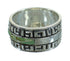 Sterling Silver Southwest Turquoise Water Wave Ring Size 7-1/4 QX85750