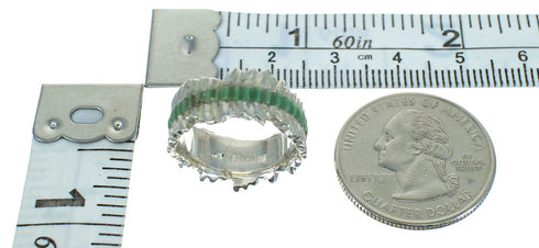 Silver Southwest Turquoise Ring Size 4-1/2 QX85839