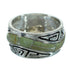 Water Wave Genuine Sterling Silver Southwest Turquoise Ring Size 7-1/4 QX85815