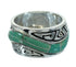 Water Wave Turquoise Authentic Sterling Silver Southwestern Ring Size 4-1/2 QX85830