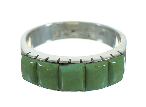 Turquoise And Sterling Silver Southwest Ring Size 6 AX84979