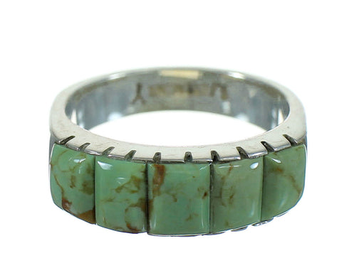 Turquoise Authentic Sterling Silver Southwestern Ring Size 6-3/4 AX84998