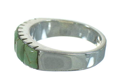 Turquoise Authentic Sterling Silver Southwestern Ring Size 6-3/4 AX84998