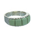 Southwestern Turquoise Inlay Silver Ring Size 7-1/2 AX85012