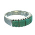 Silver Southwest Turquoise Inlay Jewelry Ring Size 7-1/2 AX85049