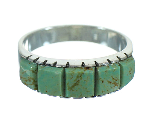Silver Turquoise Jewelry Ring Size 8-1/2 AX85057