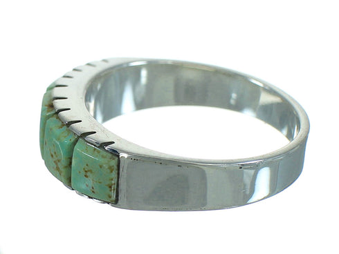 Silver Turquoise Jewelry Ring Size 8-1/2 AX85057