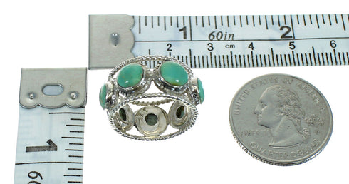 Turquoise Sterling Silver Southwestern Jewelry Ring Size 6 AX85075